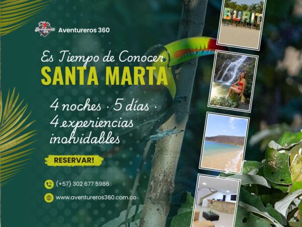 Santa Marta en 5 días: Paquete 4 noches con 4 experiencias incluidas