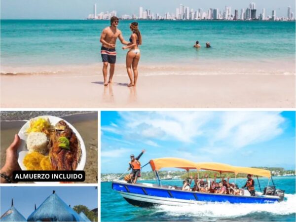 Combo de Actividades #8: Excursión 4 Islas + Punta Arena + Tour Bahía Rumbero + City Tour en Cartagena (4 Tours)