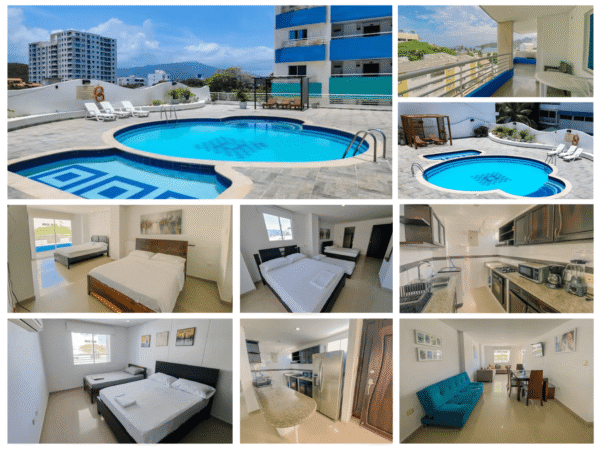 Apartamento para 8 personas vista al mar - 601 Rodadero Santa Marta