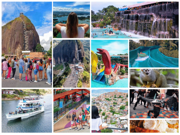 Combo de actividades #5: Comuna 13 con City Tour Medellín + Tour a Guatape + Tour a Hacienda Napoles (3 Tours)