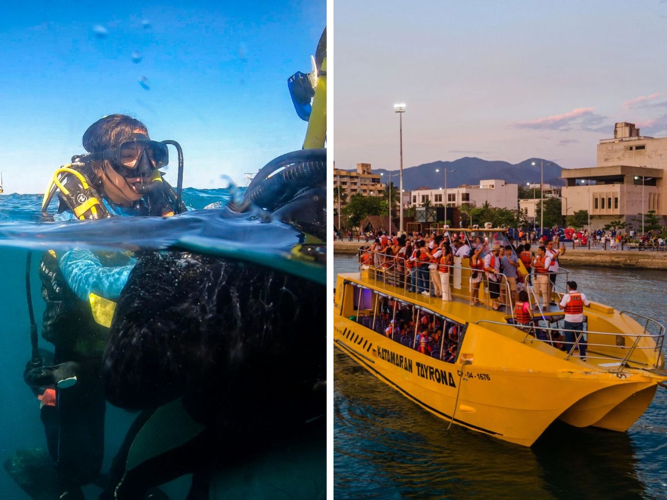 Buceo en el Caribe y fiesta blanca en catamarán