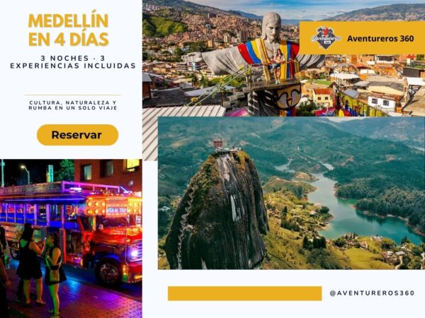 Medellín en 4 días: Paquete 3 noches con 3 experiencias incluidas