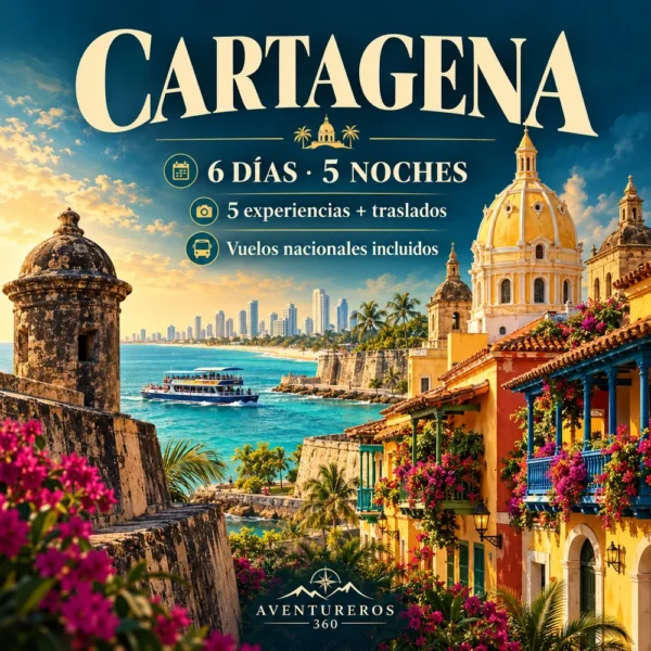 Paquete Cartagena 6 días y 5 noches con vuelos nacionales