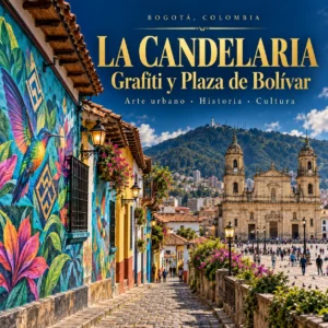 Portada ilustrativa de Grafiti por La Candelaria y Plaza de Bolívar, Colombia