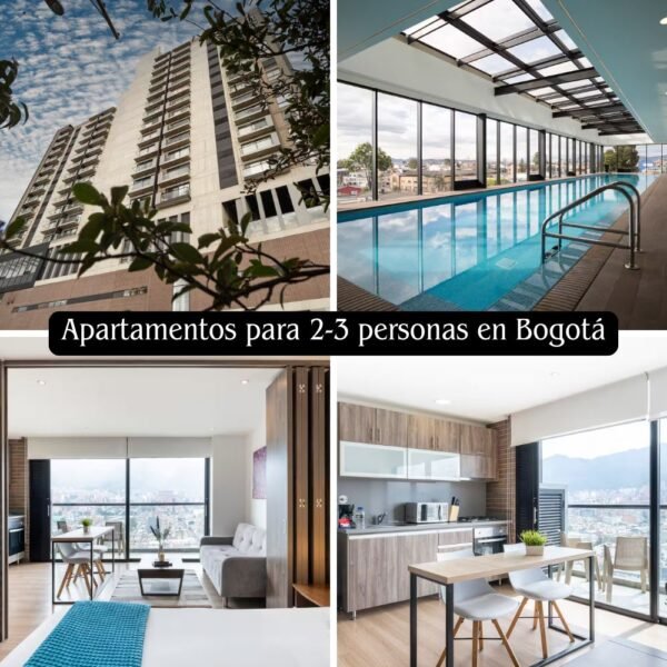 Apartamento en Bogotá para 2 o 3 personas con piscina, gimnasio y parqueadero | 72 Hub