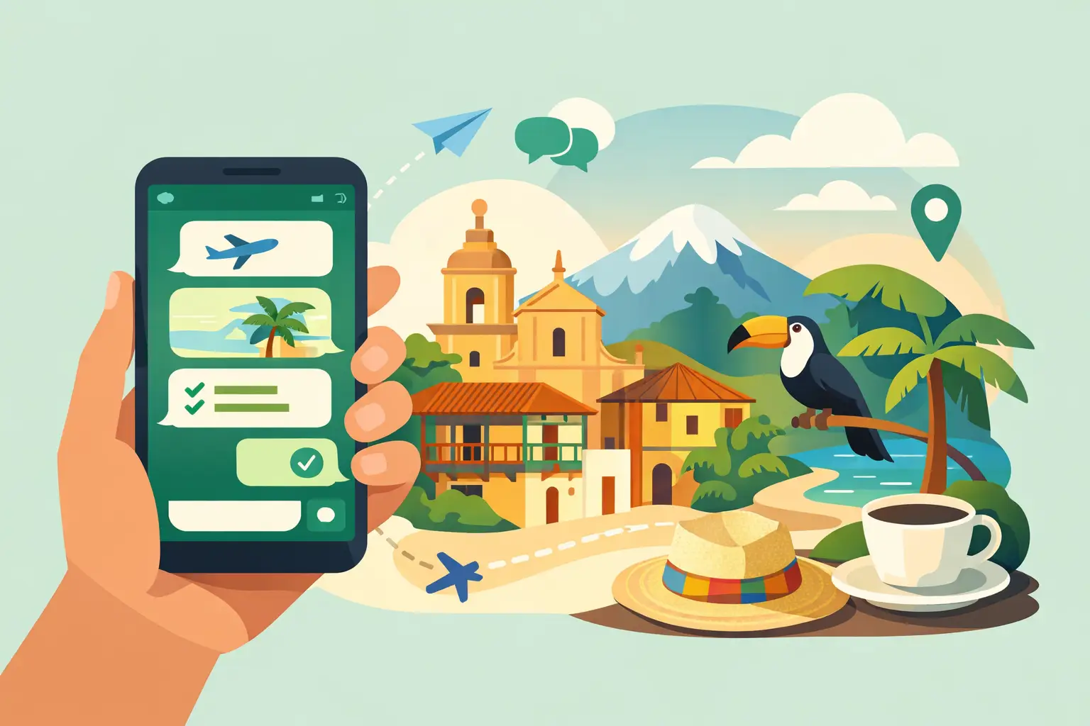 Planear viaje a Colombia por WhatsApp sí funciona
