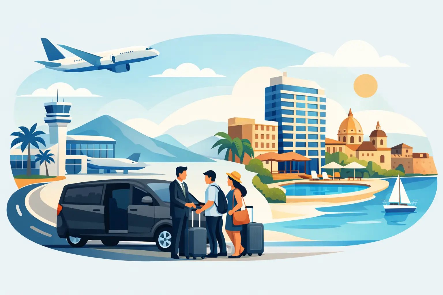 Traslados aeropuerto Cartagena hotel sin líos
