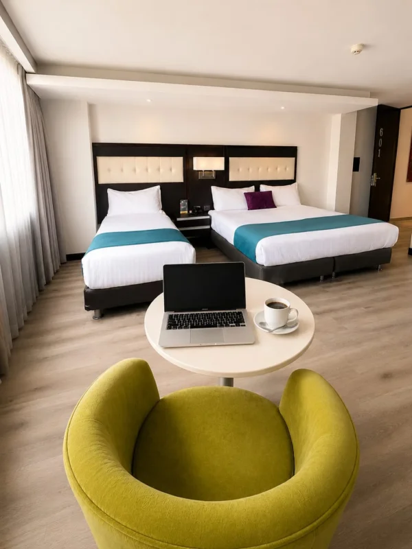 Habitacion compu city expo bog Hotel City Bog Expo Museo <span style="color:#d4af37;">★★★</span>