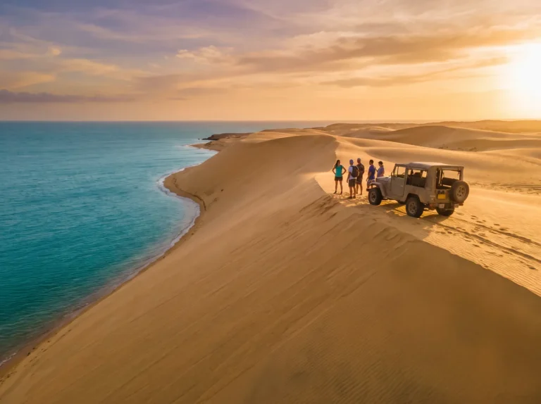 Dunas de Taroa cayendo al mar en Punta Gallinas, La Guajira