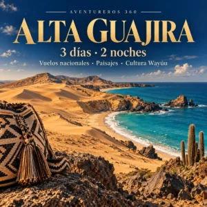 Alta Guajira en 3 días y 2 noches con vuelos nacionales: desierto, mar y cultura Wayúu