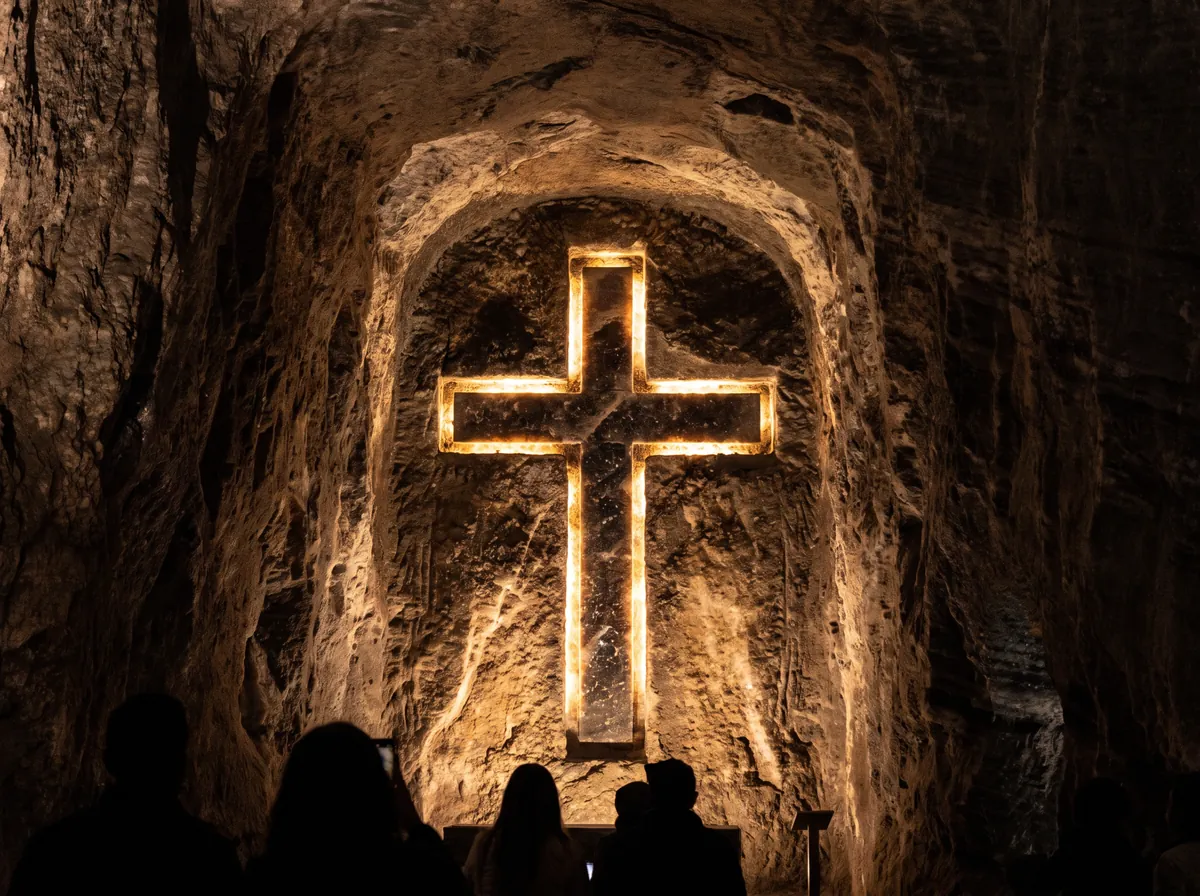 Estación del Viacrucis tallada en sal