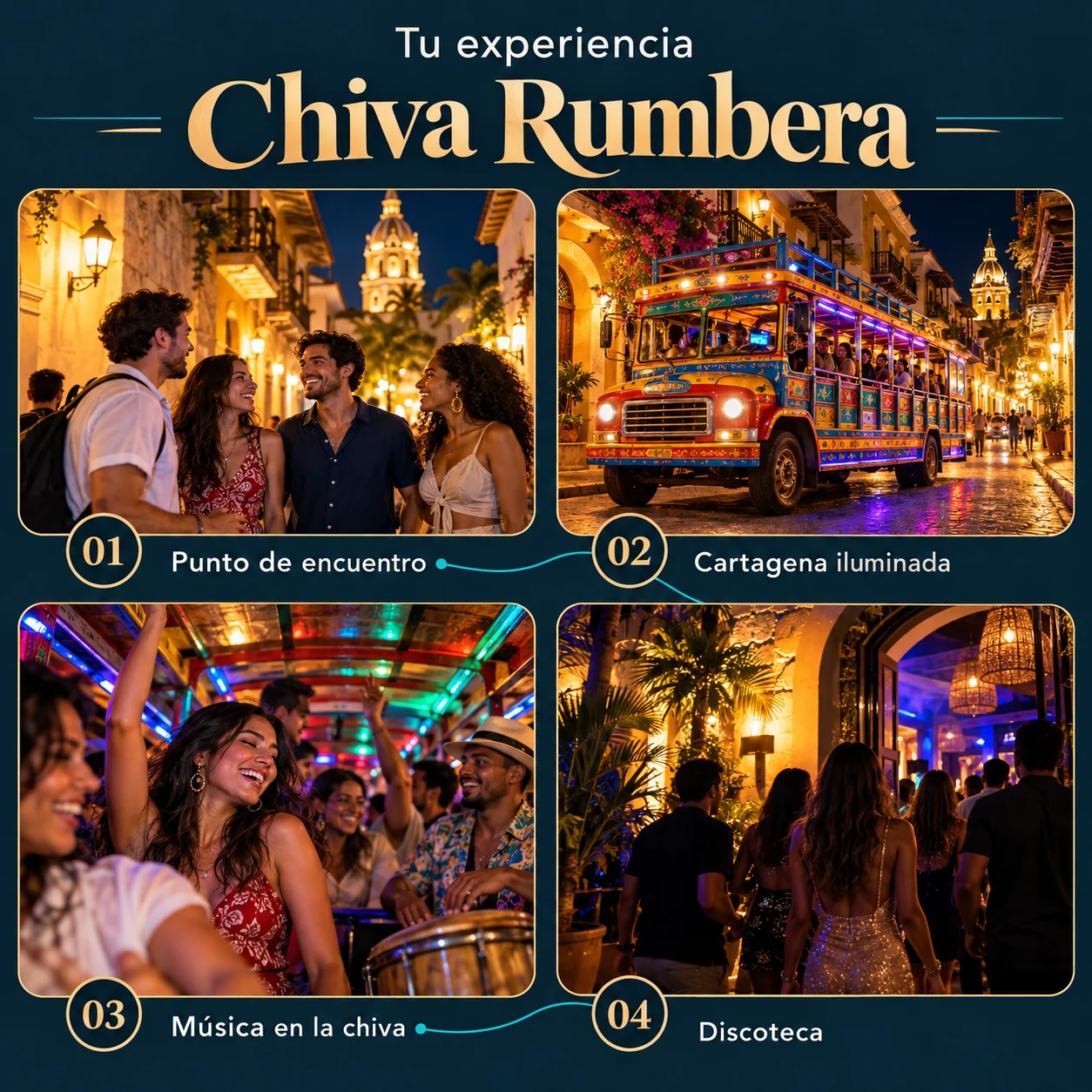 Itinerario ilustrado de Chiva Rumbera