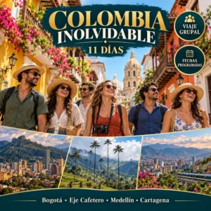 Colombia Inolvidable en grupo, 11 días · Fechas programadas