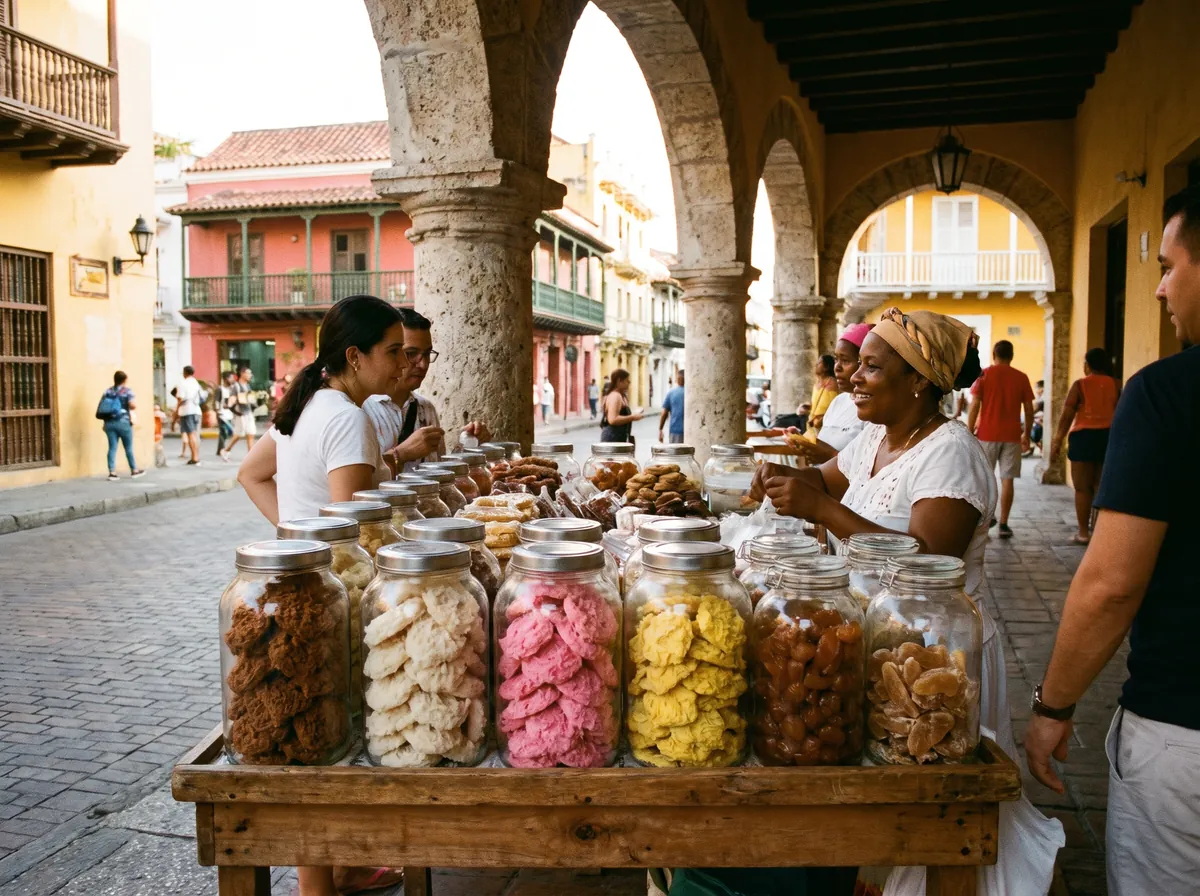 Dulces típicos en el Portal de los Dulces de Cartagena