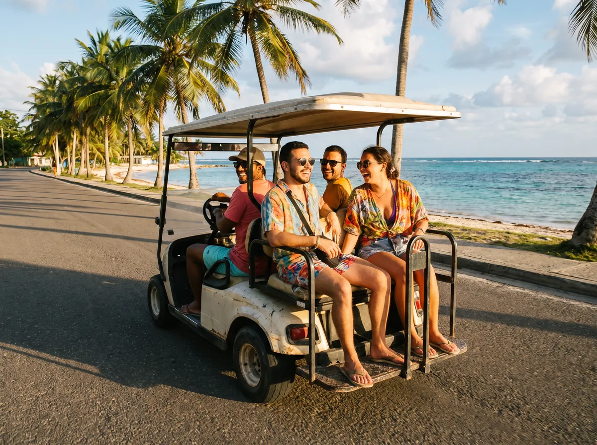Amigos compartiendo una mulita en San Andrés