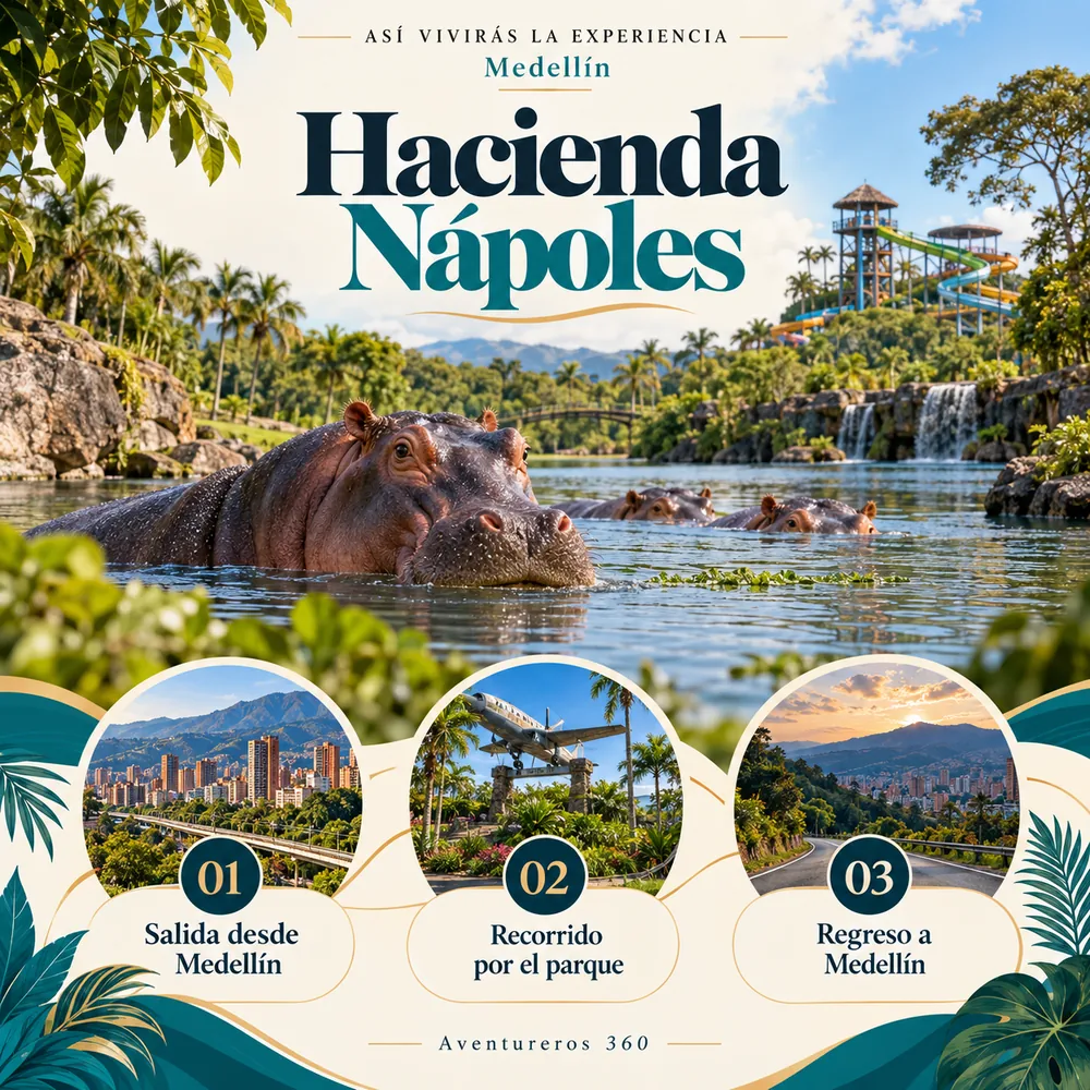 Itinerario ilustrado de Tour a la Hacienda Nápoles