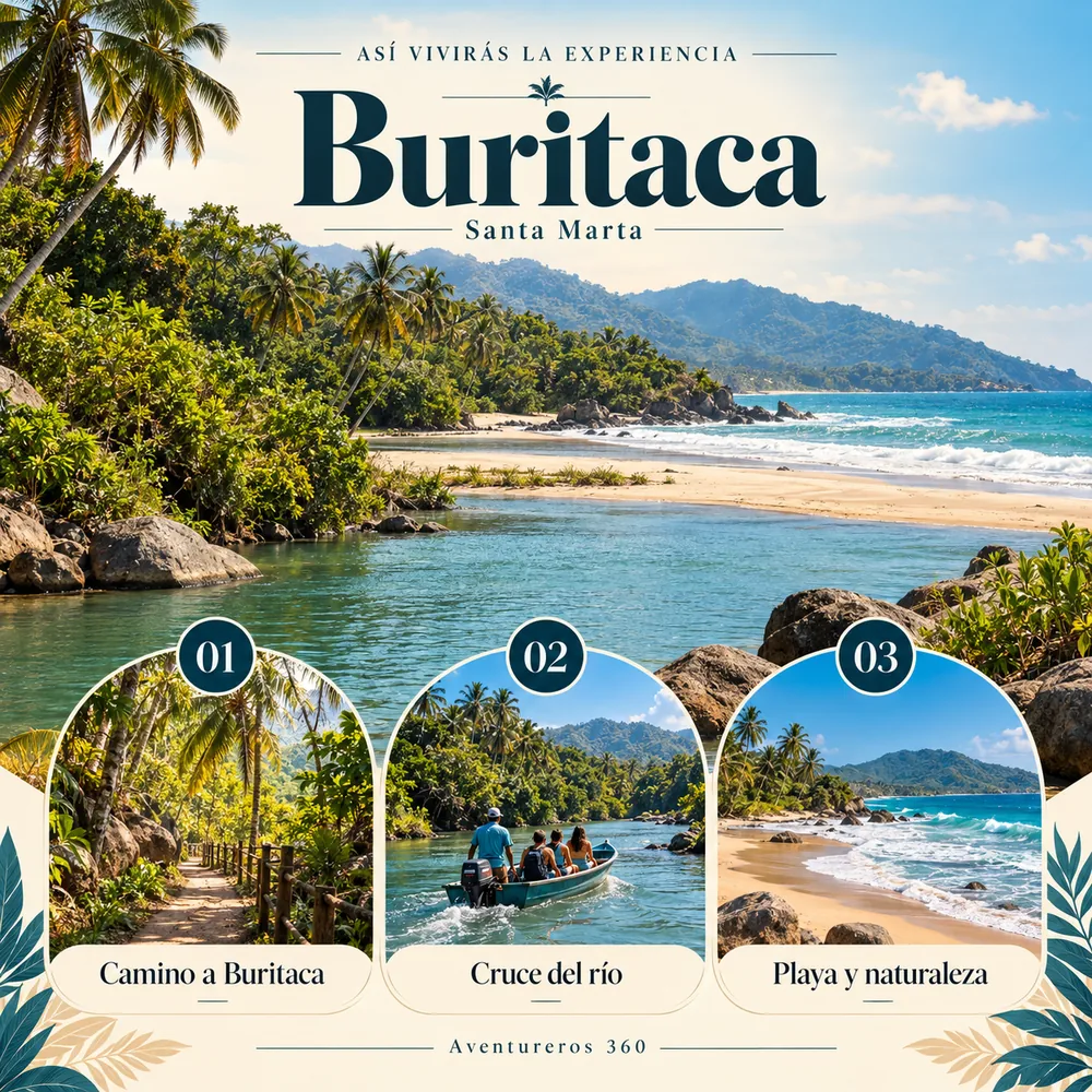 Itinerario ilustrado de Buritaca: Aventura y Naturaleza Santa Marta
