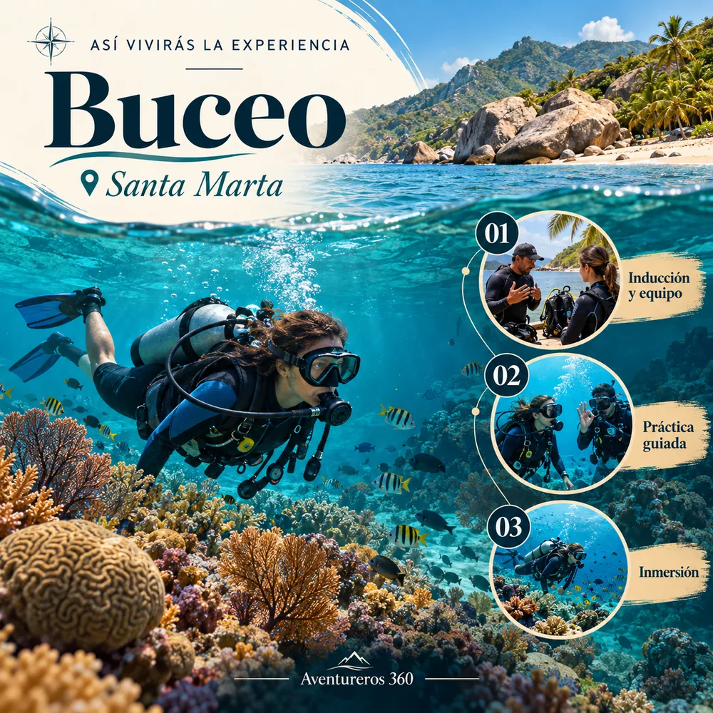 Itinerario ilustrado de Buceo en Santa Marta