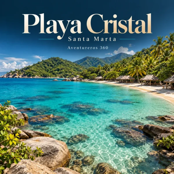 destinos-7098-portada Ilustración de Playa Cristal Parque Tayrona en Santa Marta · Medellín y Santa Marta