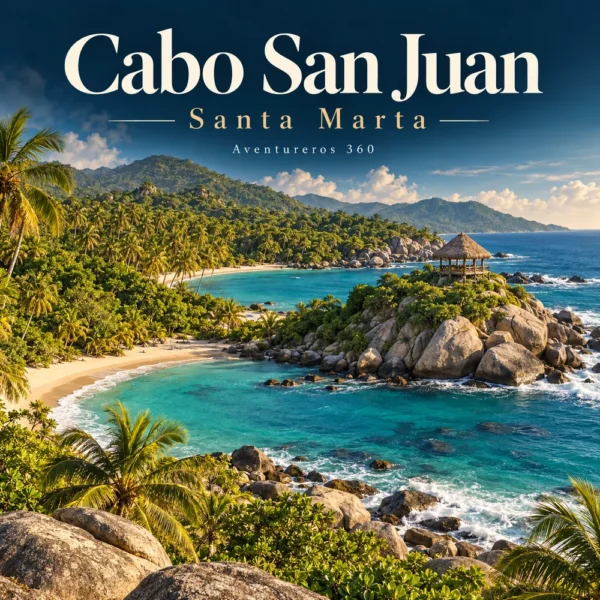 Ilustración de Cabo San Juan Parque Tayrona en Santa Marta · Medellín y Santa Marta