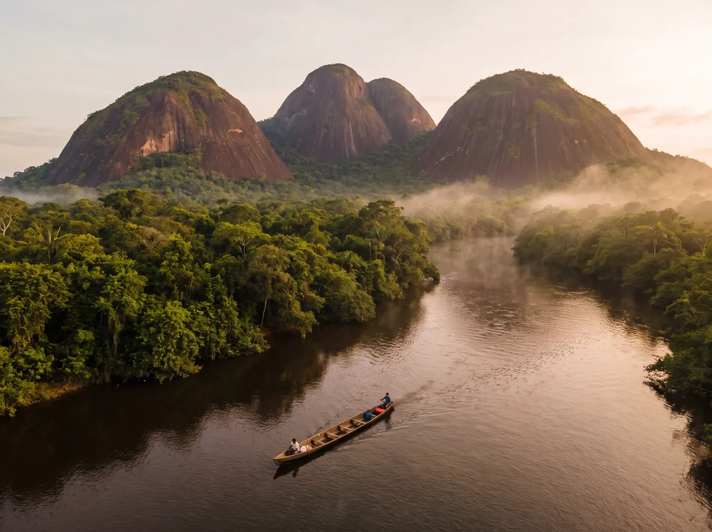 Cerros de Mavicure sobre el río Inírida en Guainía