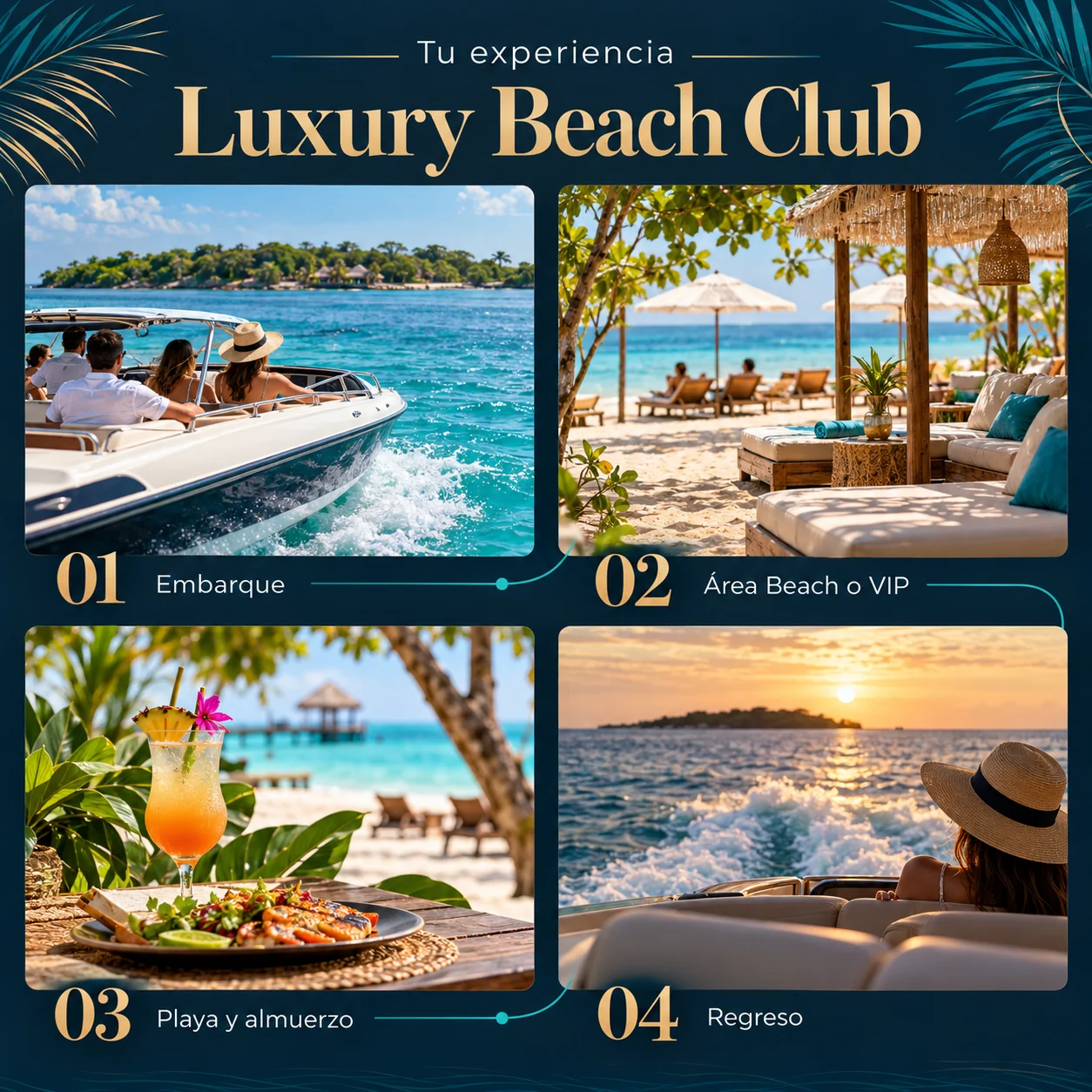 Itinerario ilustrado de Luxury Beach Club