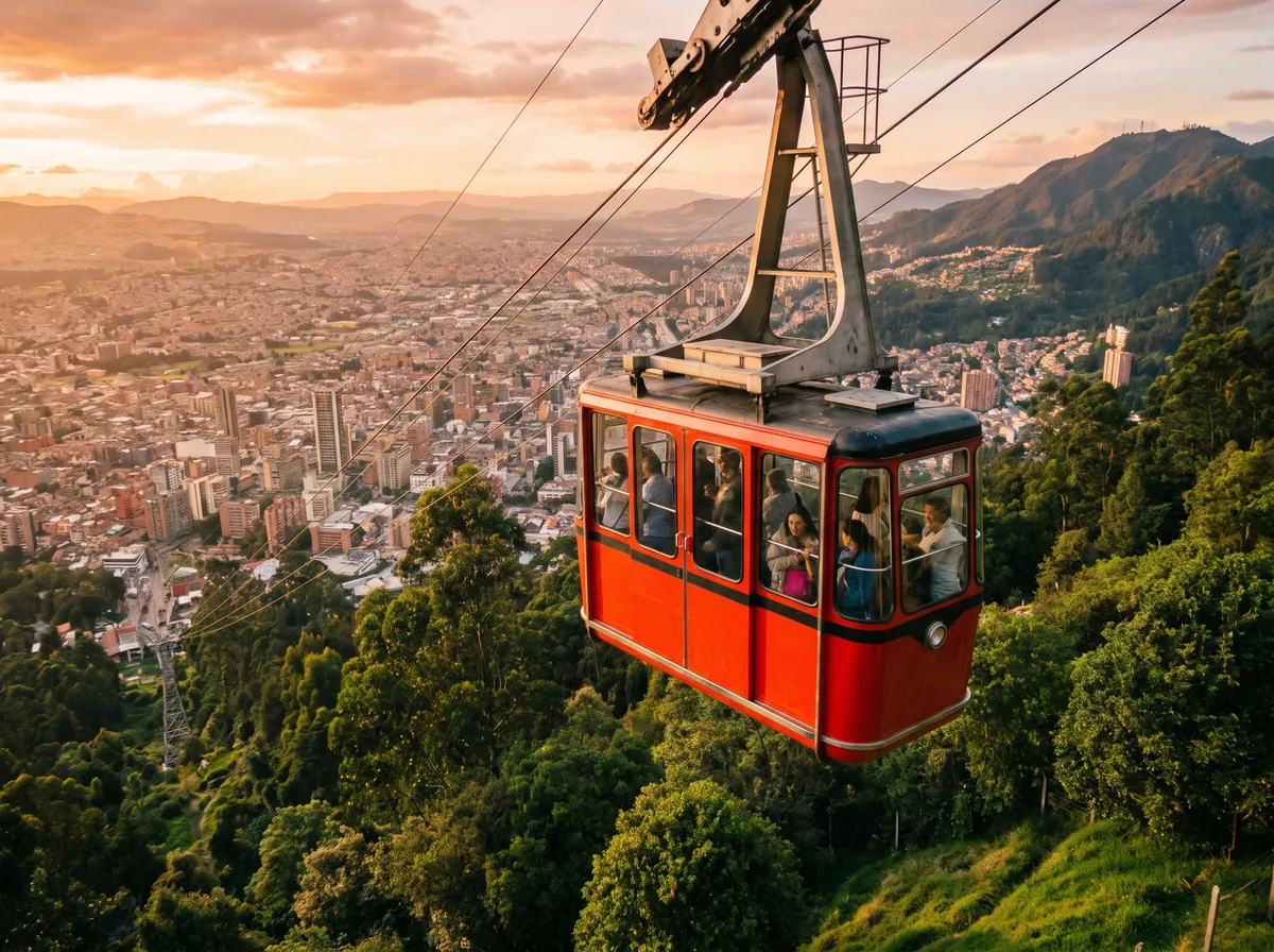 Teleférico subiendo a Monserrate