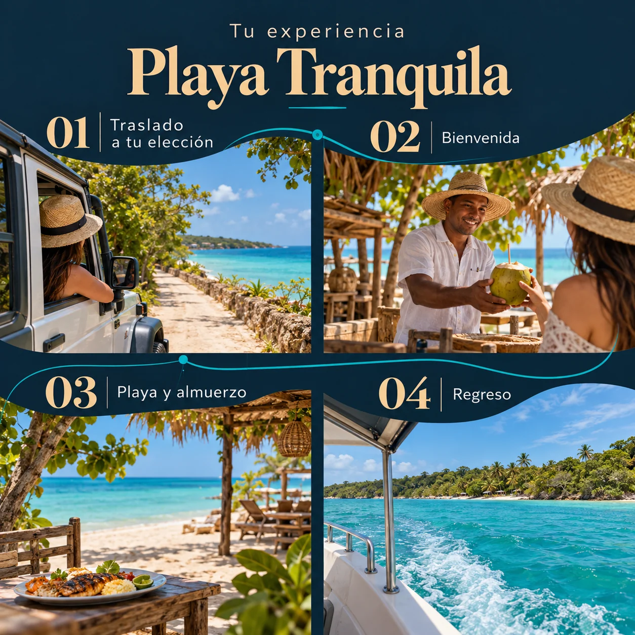 Itinerario ilustrado de Playa Tranquila