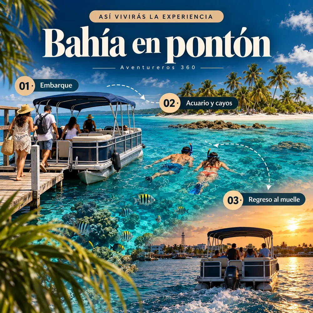 Itinerario ilustrado: Tour Bahía en Pontón San Andrés