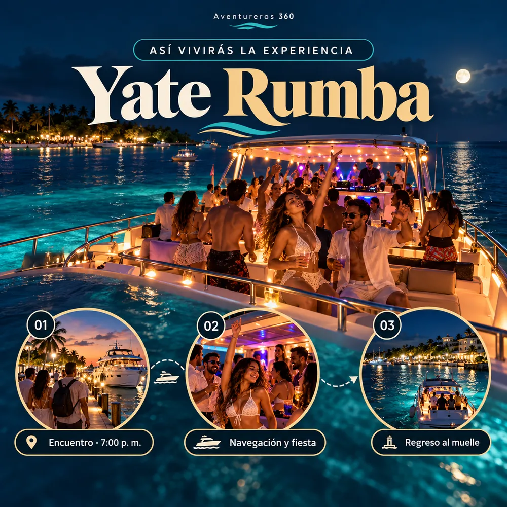 Itinerario ilustrado: Yate Rumba en San Andrés