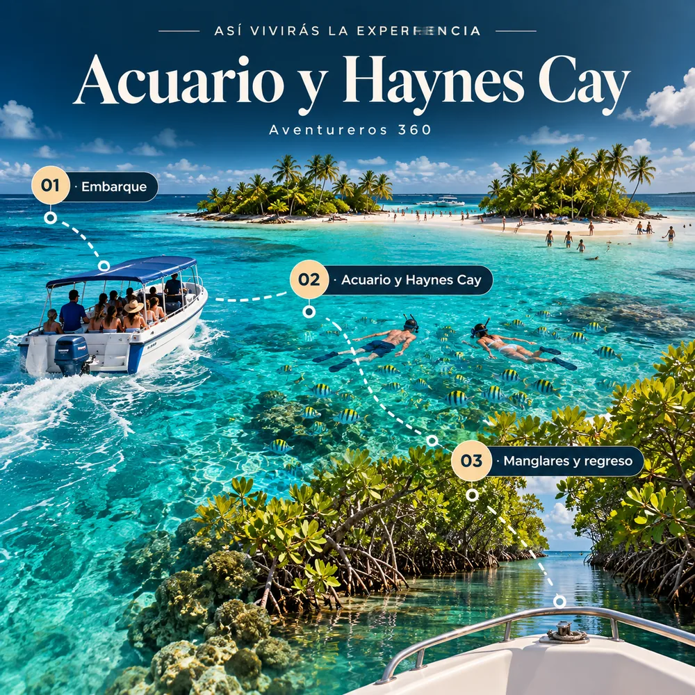 Itinerario ilustrado: Acuario Natural y Haynes Cay en San Andrés