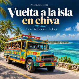 Ilustración de Vuelta a la Isla en Chiva San Andrés · San Andrés