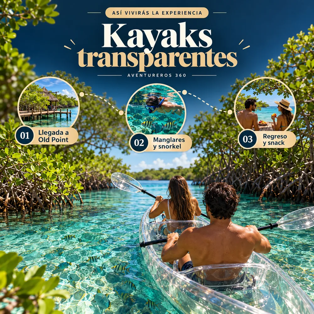 Itinerario ilustrado: Kayaks Transparentes en San Andrés