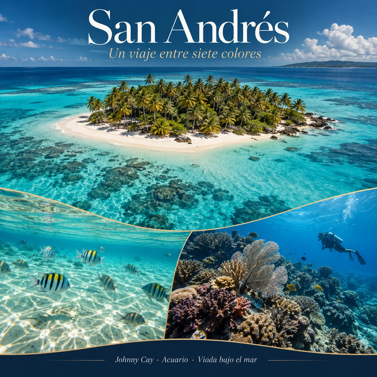 San Andrés: Johnny Cay, Acuario y vida bajo el mar — ilustración del itinerario