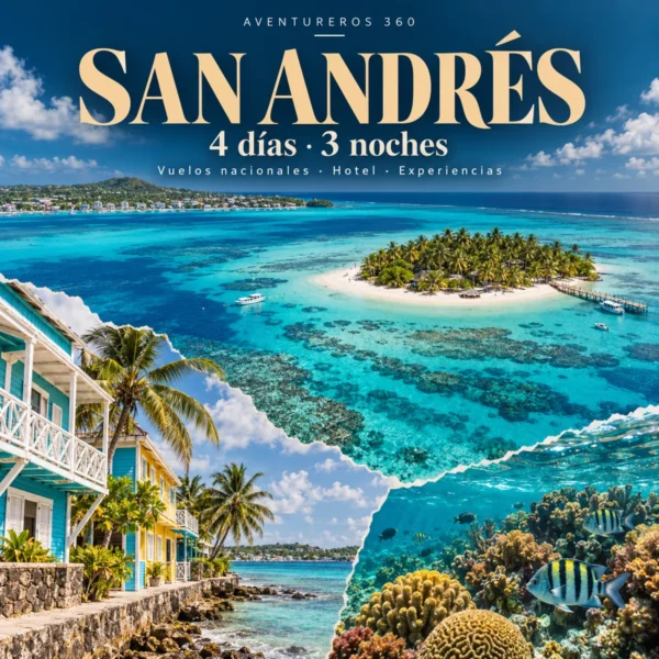 sanandres4-portada-2026 San Andrés Islas en 4 días: Paquete 3 Noches con 3 experiencias + Traslados · Aventureros 360