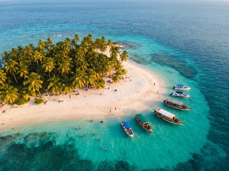 Vista aérea de Johnny Cay en San Andrés
